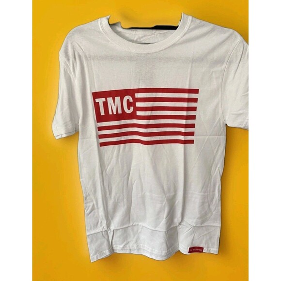 Small The Marathon Clothing TMC Flag Logo Nipsey Hussle Shirt White/Red B7 New - Picture 2 of 7